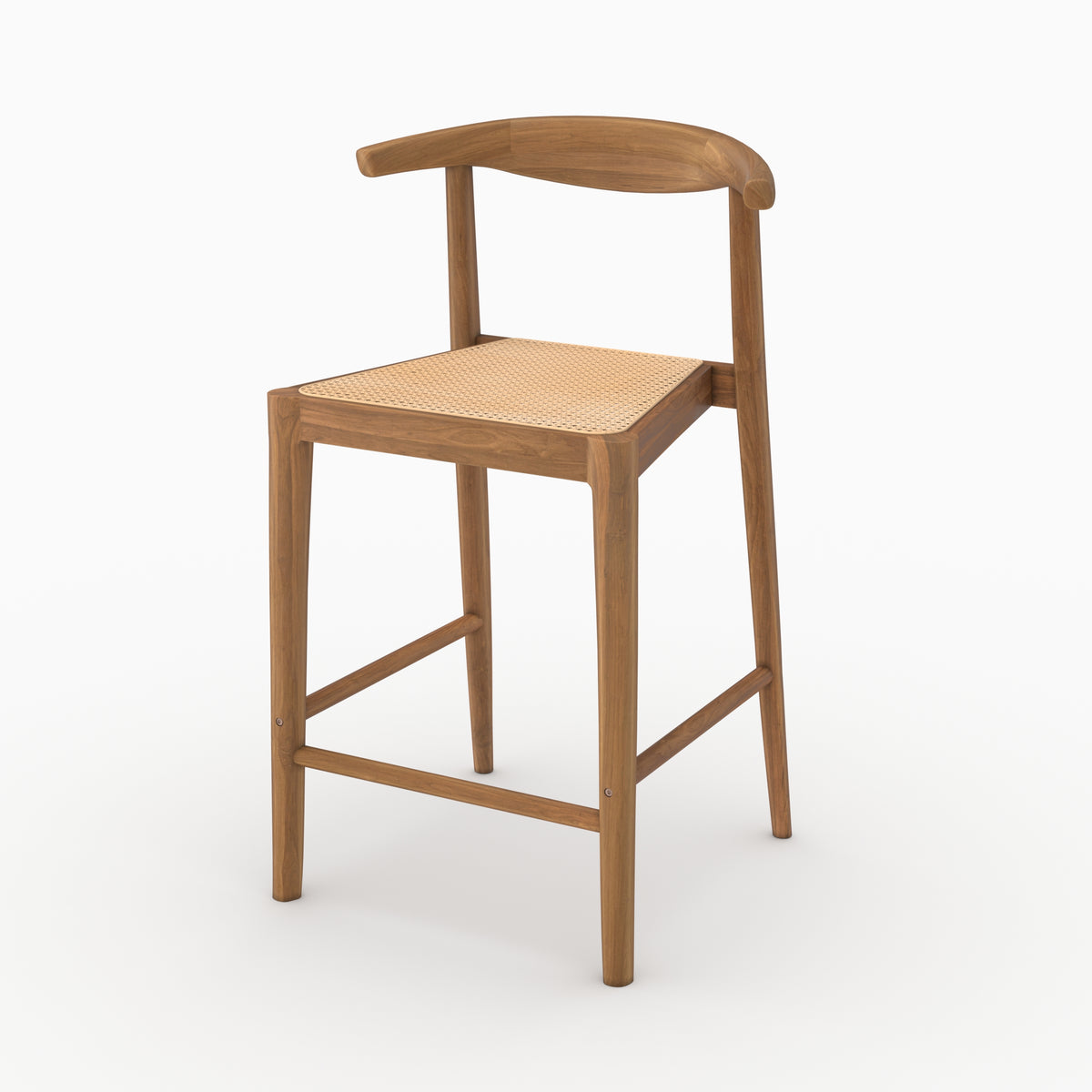 Ensemble chaises ilot central Alia cannage teck 64cm