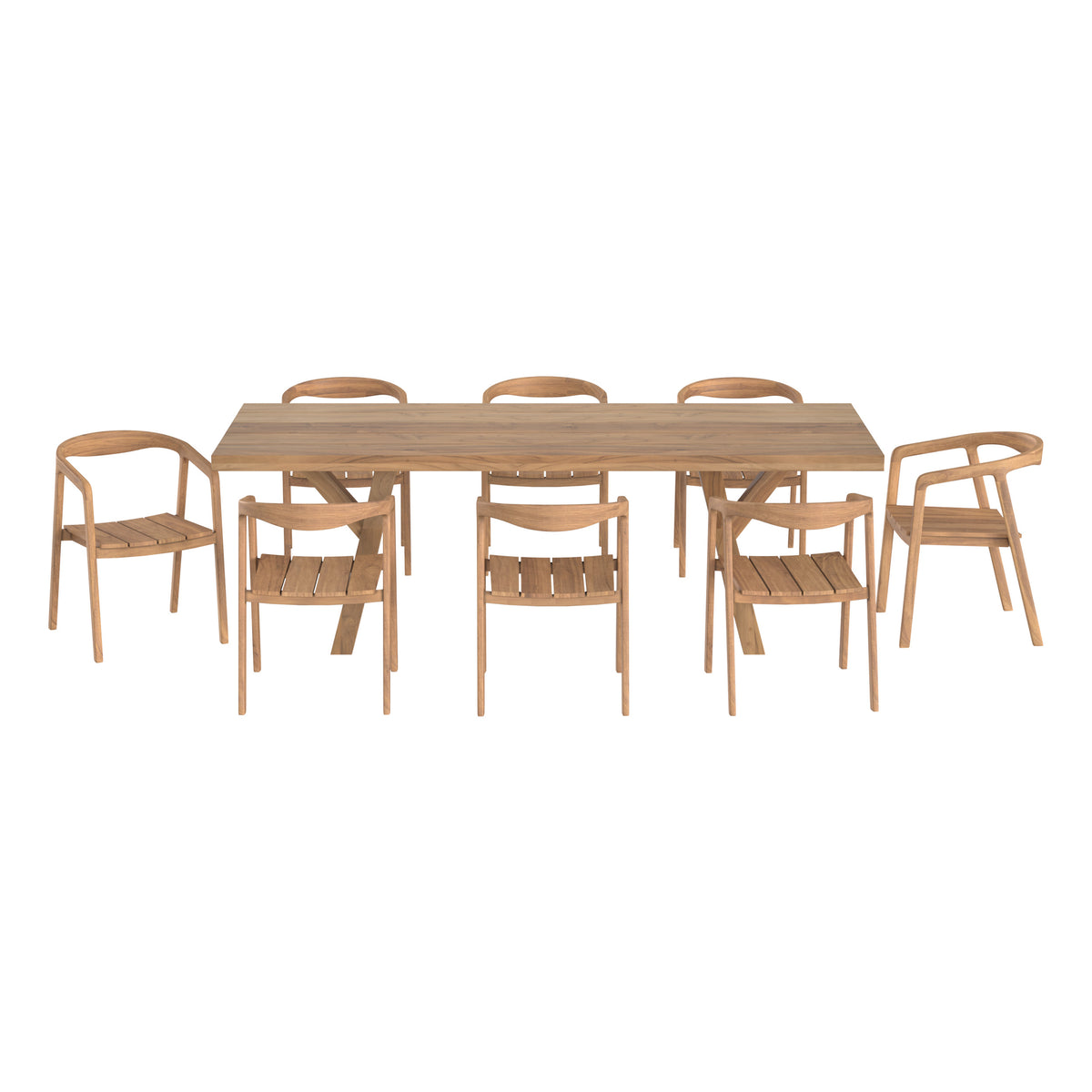 ensemble de jardin soraya table et chaises en bois