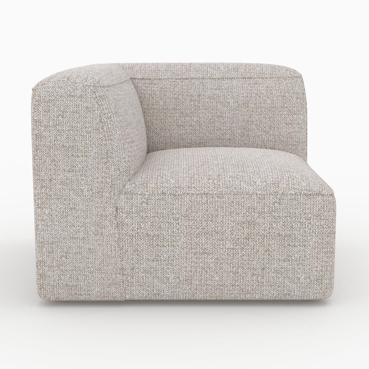 Ensemble Hestia canapé 2 places beige tissu pouf