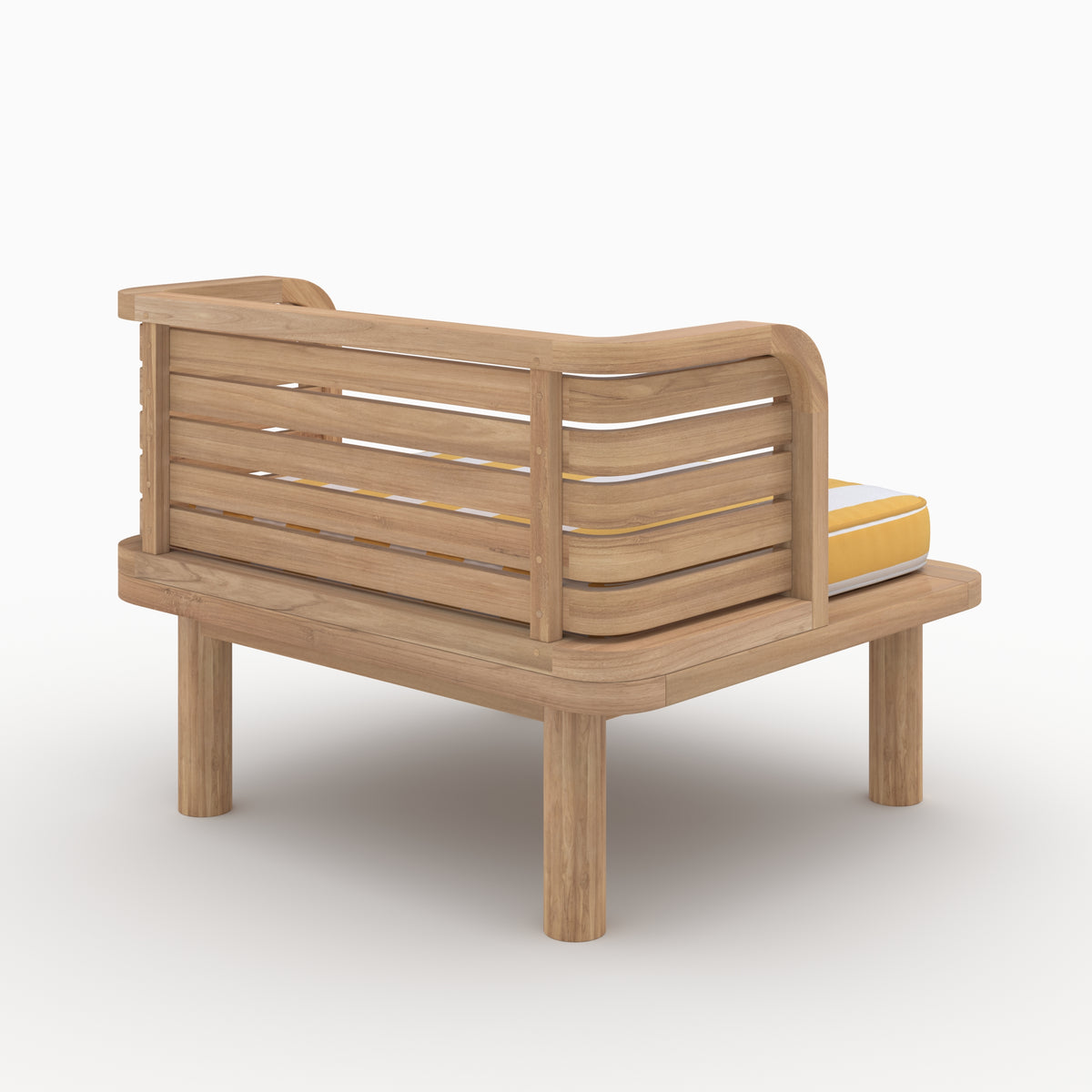 Ensemble jardin Kilda 3 places canapé fauteuil teck massif jaune