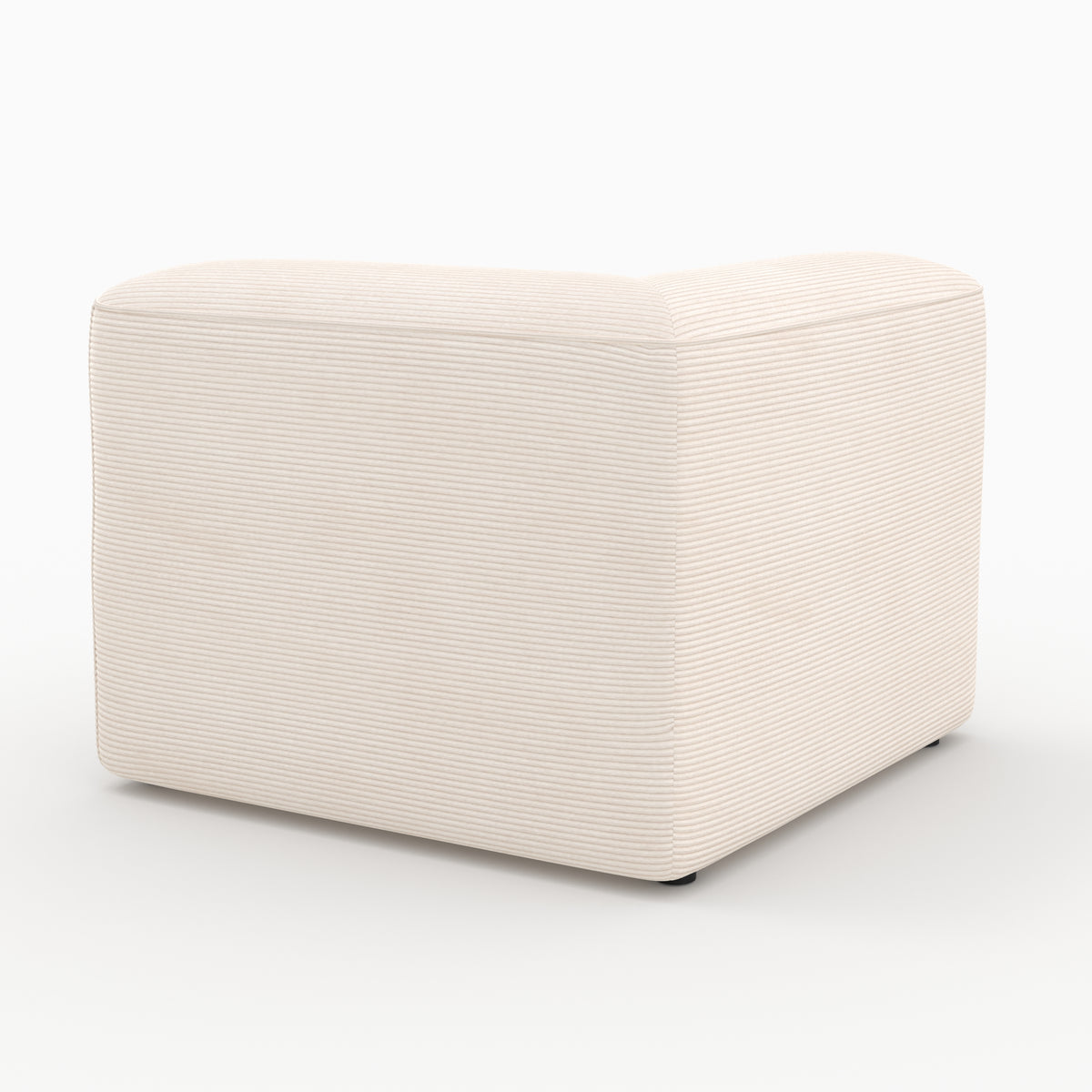 Ensemble Mina canapé 2 places blanc velours pouf