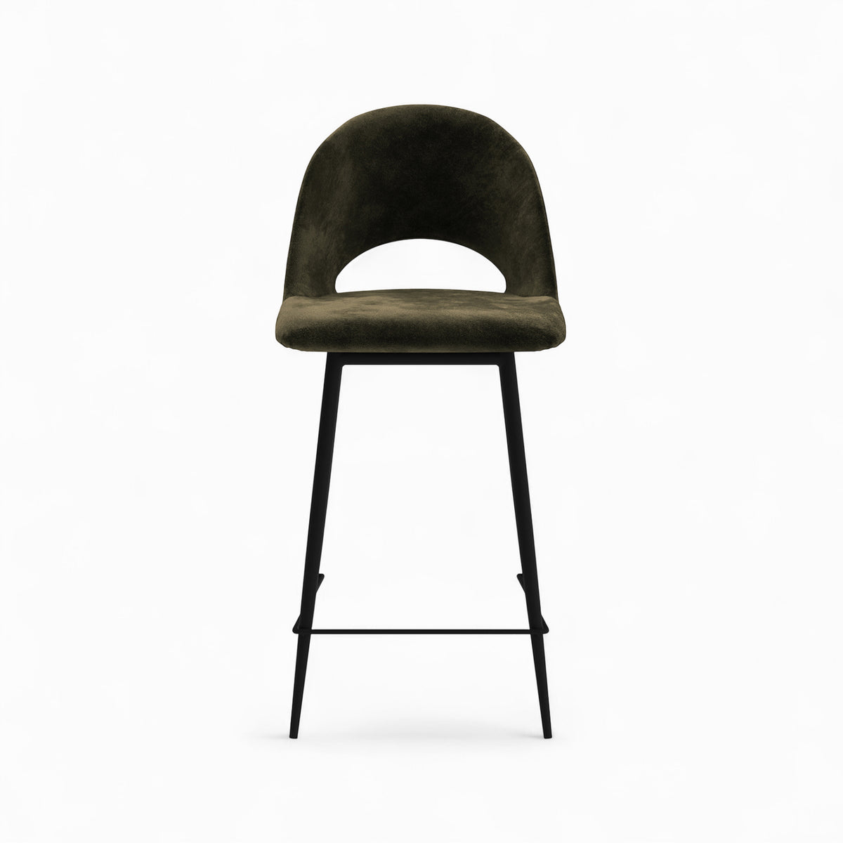 ensemble penelope chaises et tabourets velours vert 65cm