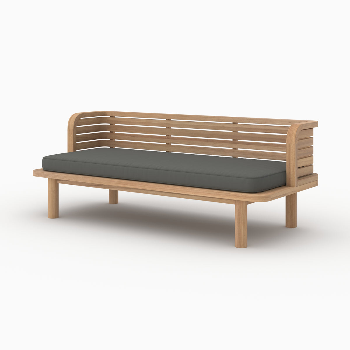 Ensemble salon de jardin Kilda teck gris 3 places