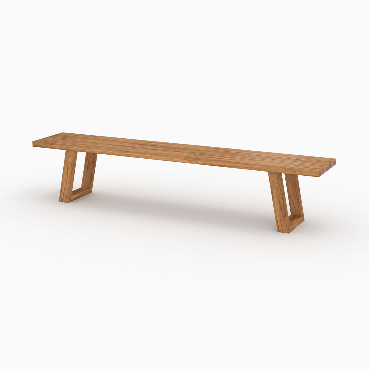 ensemble table et bancs de jardin luma 10 personnes en bois de teck
