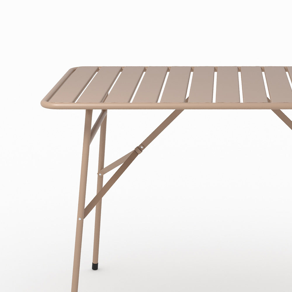 Ensemble table et chaises Yumi extérieur métal taupe 4 personnes