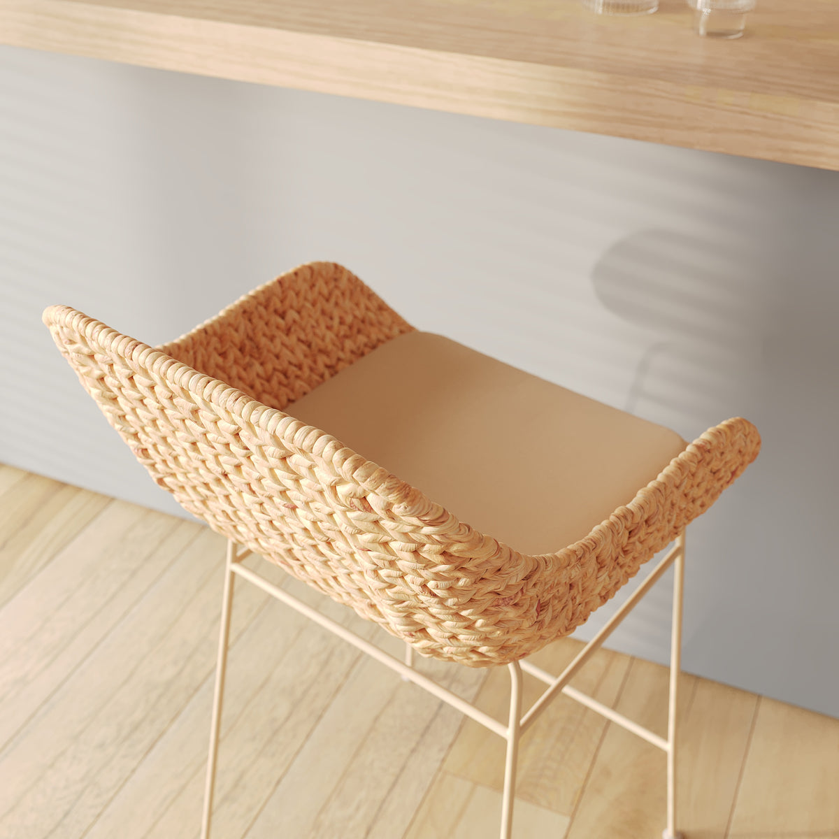 chaise de bar tressee boheme moderne FARO