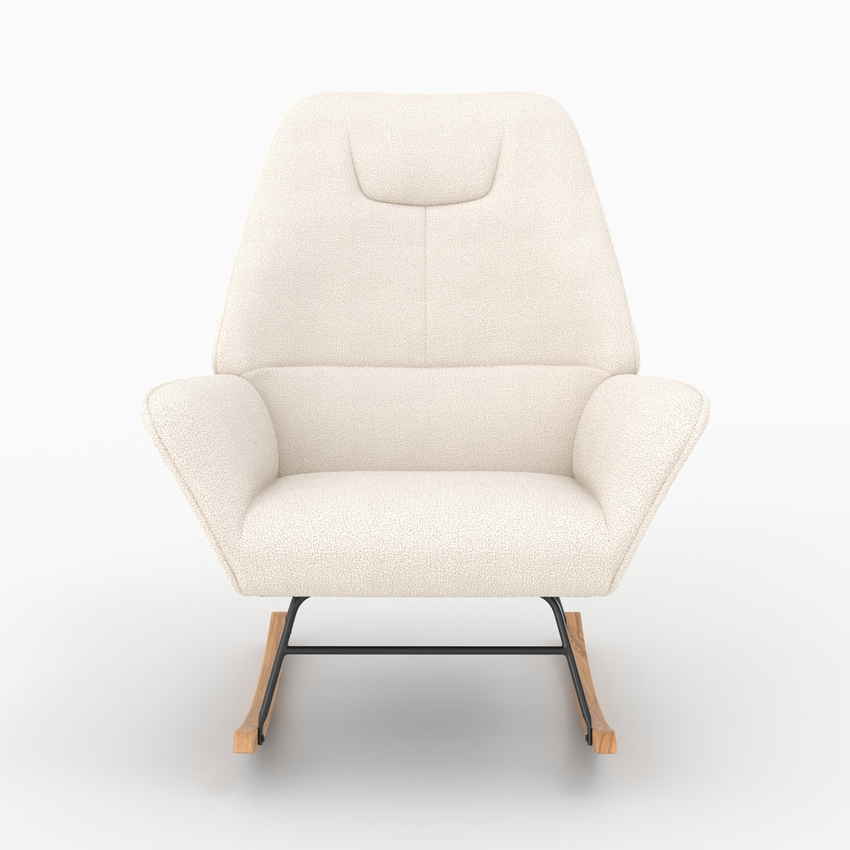 fauteuil balancelle confort shaun blanc boucle