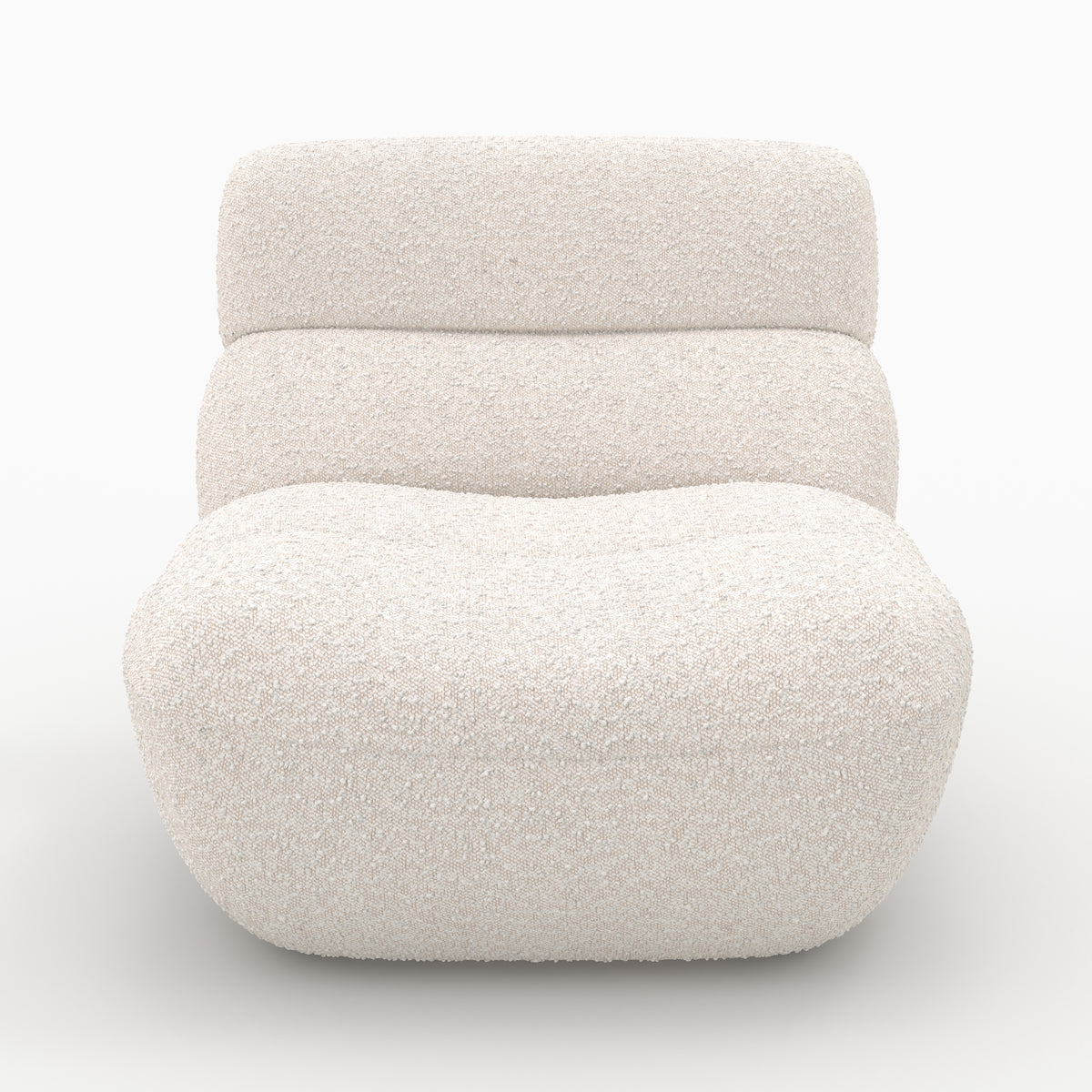fauteuil blanc teddy tissu boucle style cocon