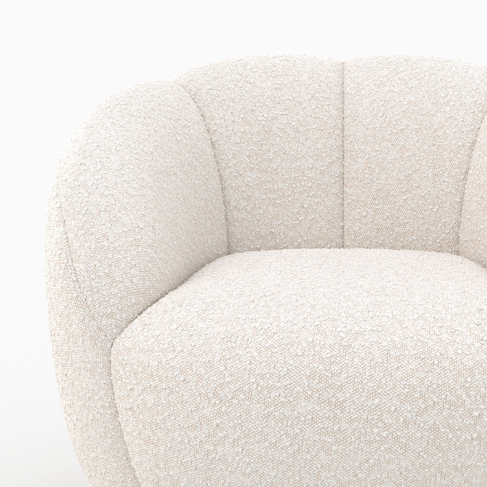 fauteuil blanc tissu boucle rendez vous deco yse