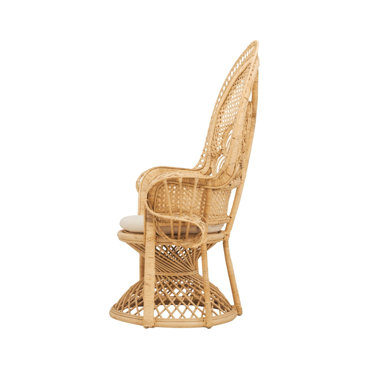 fauteuil eloa avec coussin rond blanc_1