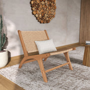fauteuil en bois de teck et cordage en loom kilka rdv deco
