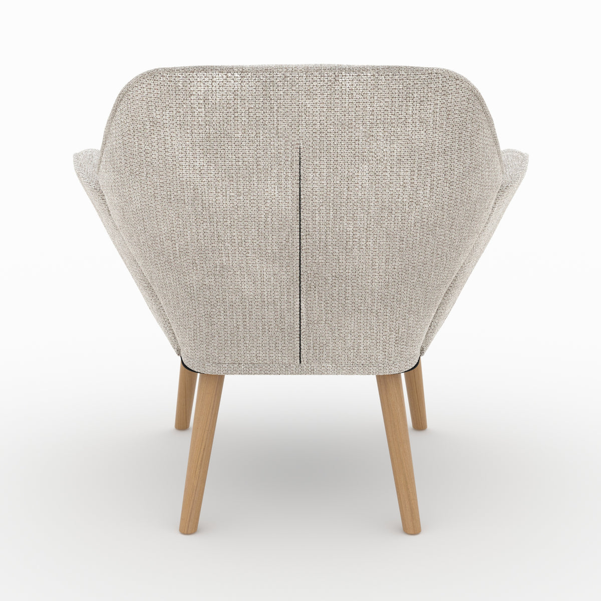 fauteuil en tissu epais gris clair simba