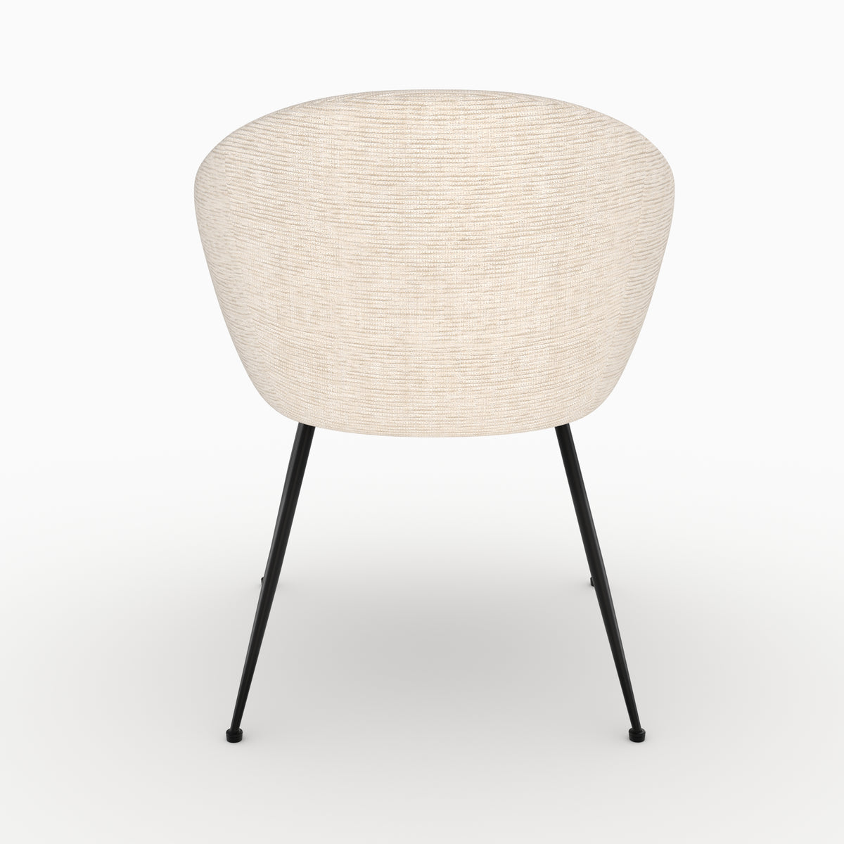 Fauteuil en tissu texture blanc modèle Socky