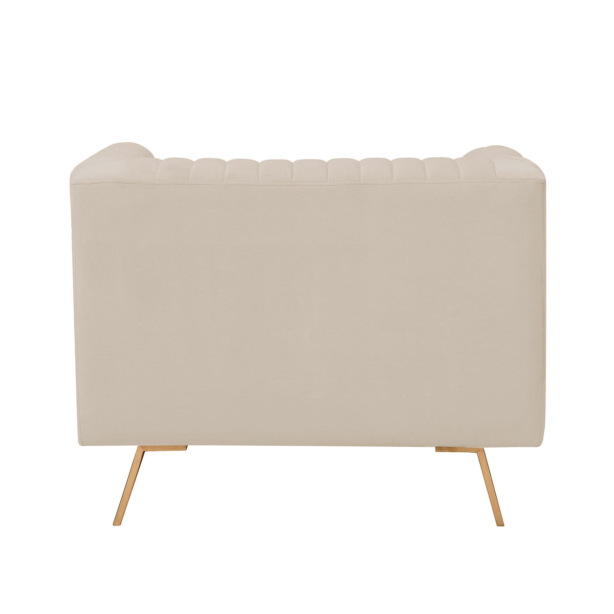 Fauteuil Gatsby velours beige vue dos – Maison Pavane