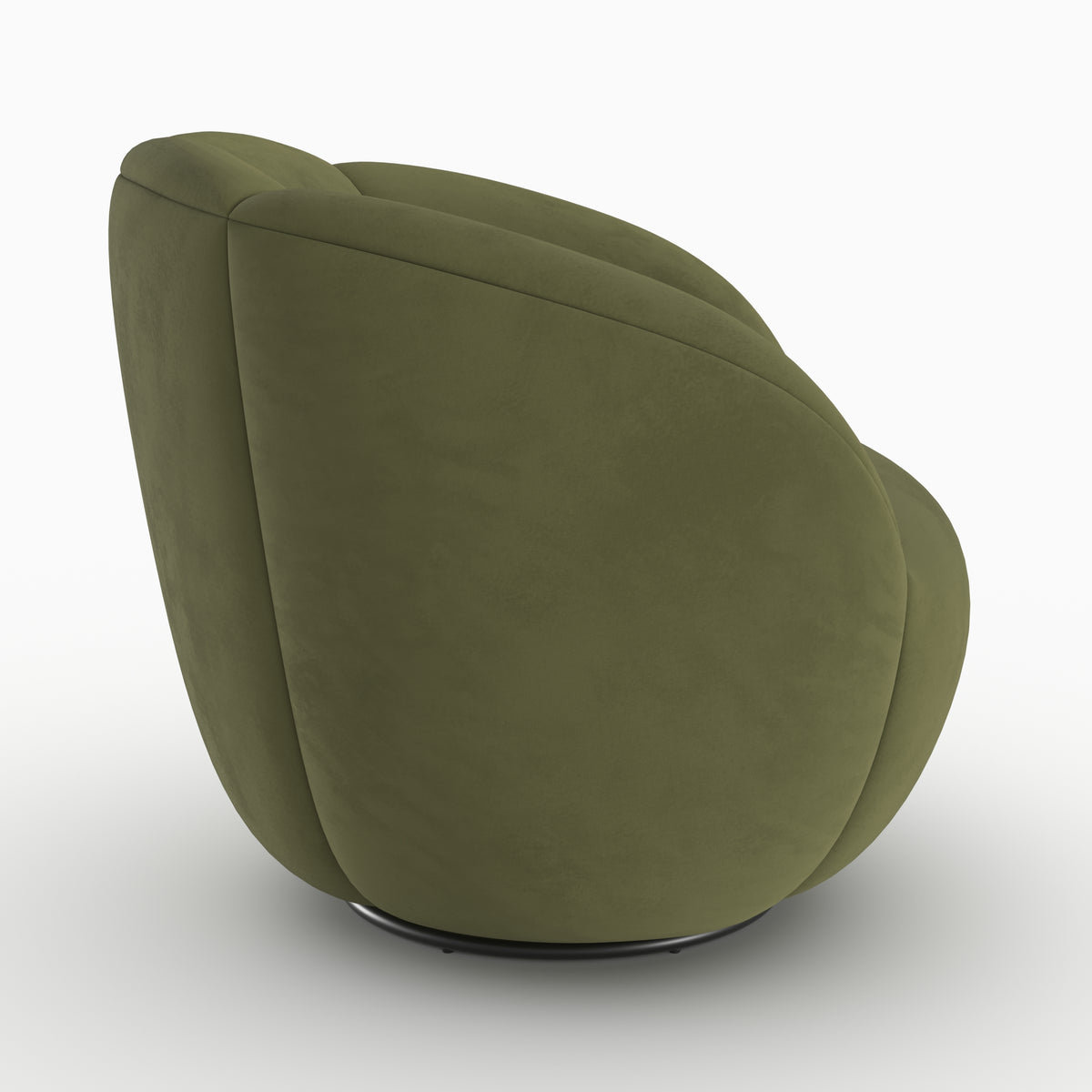 fauteuil yse rendez vous deco pivotant velours vert