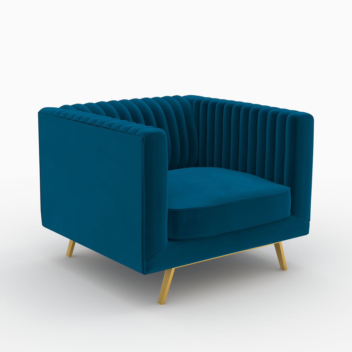 gatsby pacchetto salotto velluto blu divano poltrona tavolino 4 posti