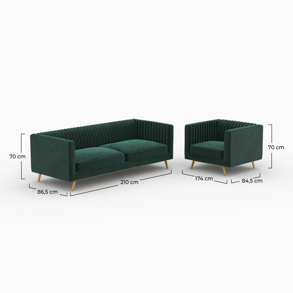 gatsby velours vert canape fauteuils