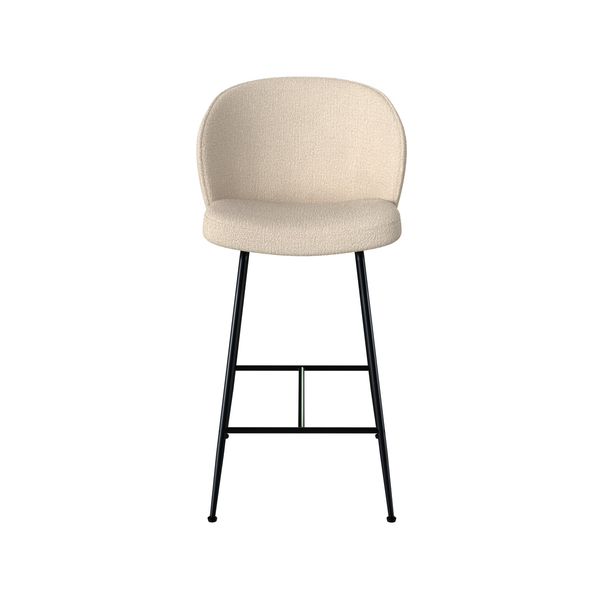 groom chaise de bar en tissu boucle beige 66 cm lot de 2