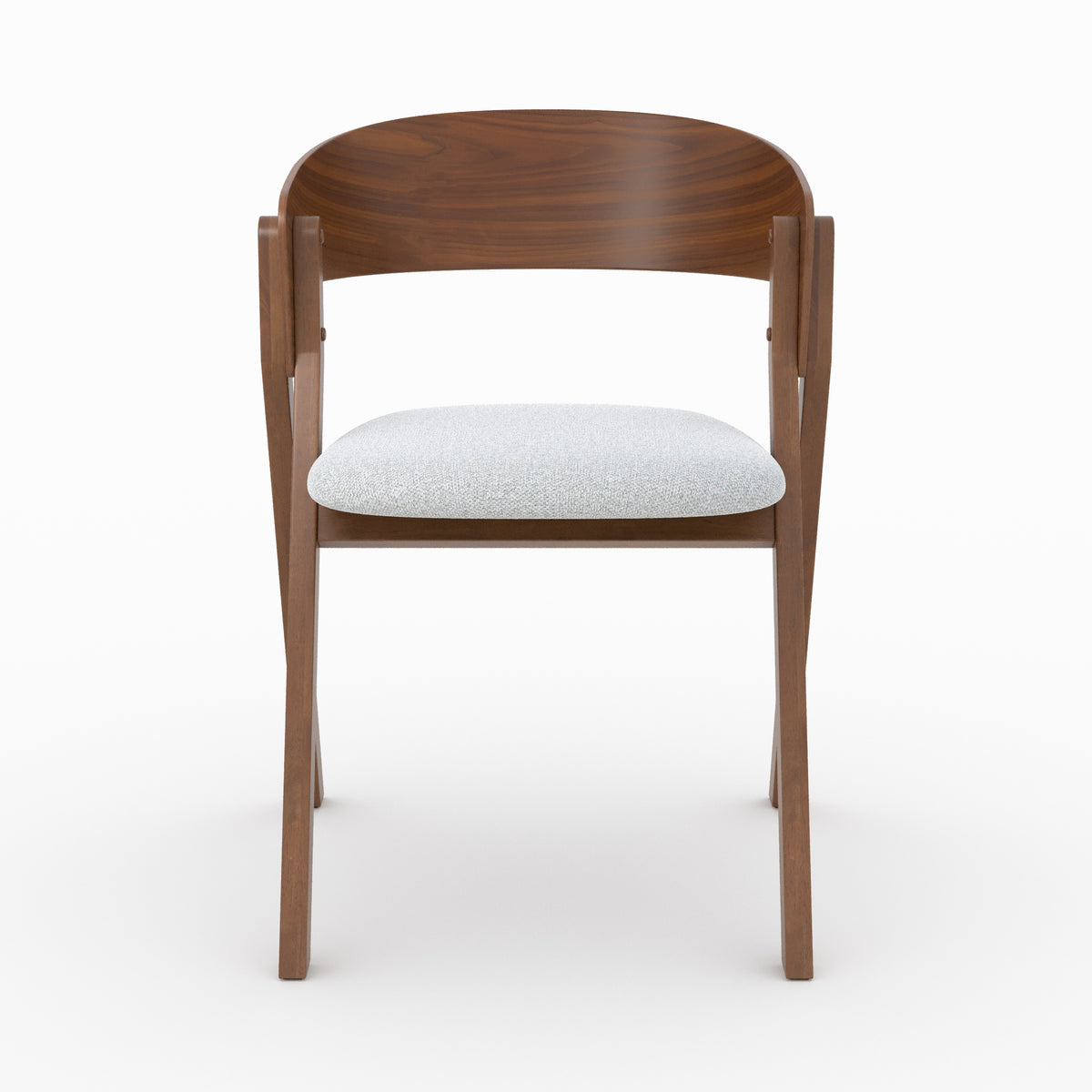 heloise chaise en bois d hevea et tissu gris clair