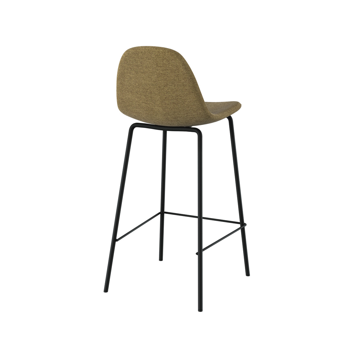 henrik chaise pour ilot central en tissu vert kaki chine