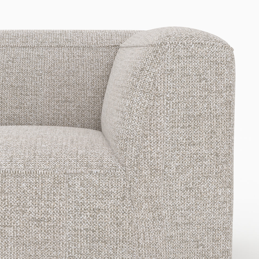 Hestia canapé confort droit beige 3 places tissu modulable