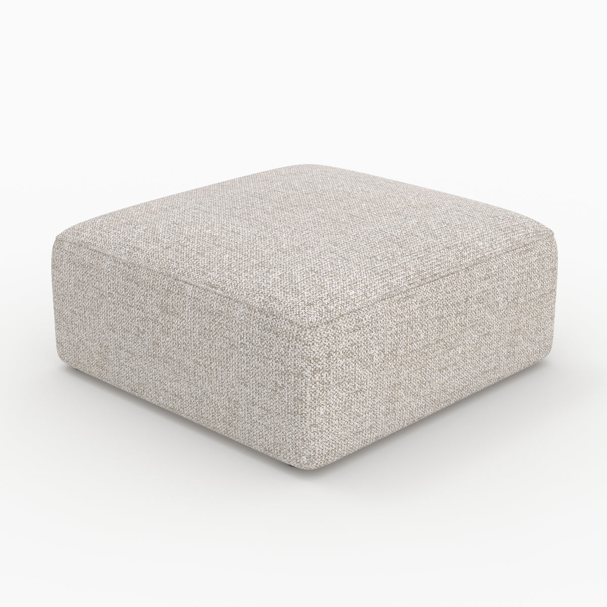 Hestia pouf carre tissu beige canapé modulable