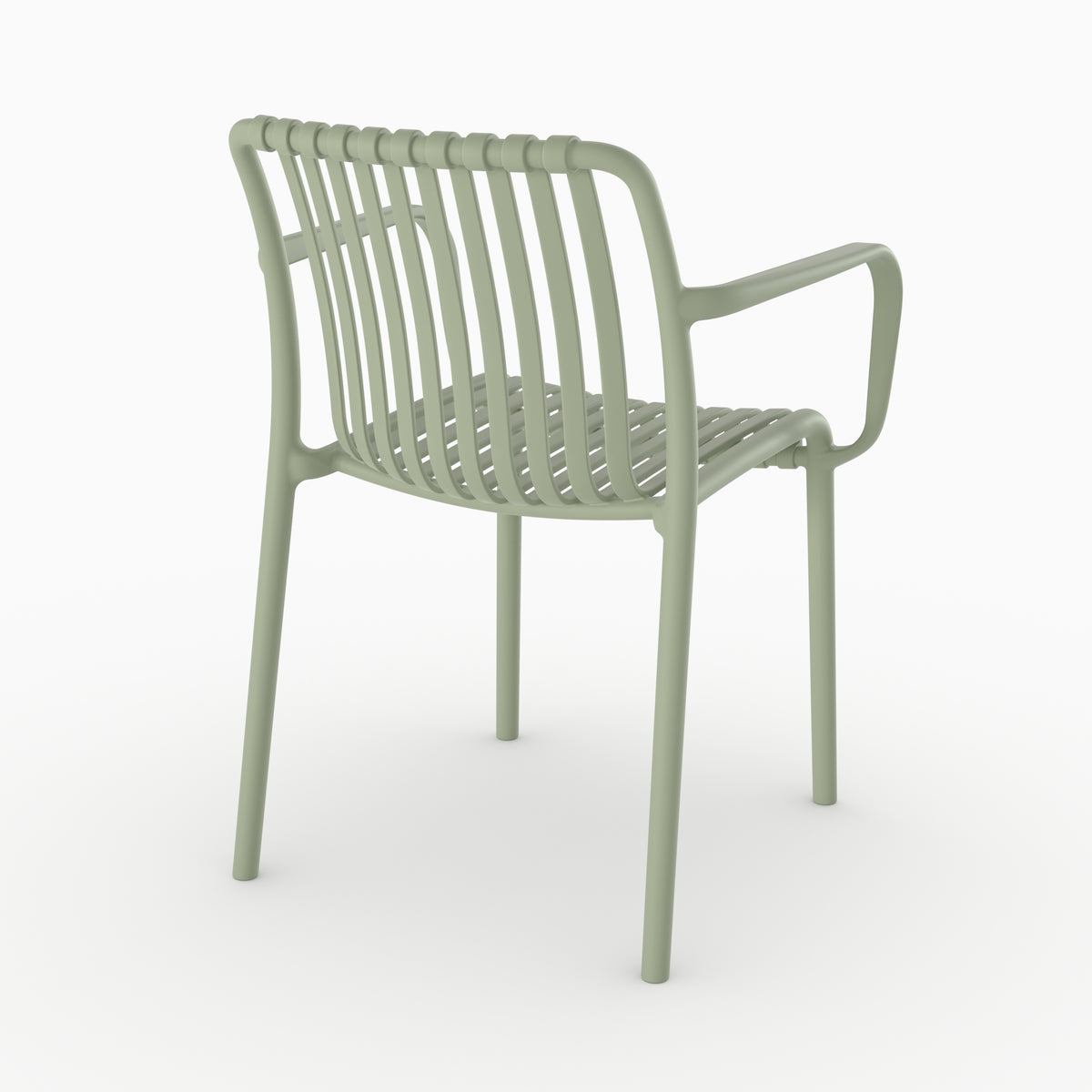 Ivy chaise jardin empilable vert pastel vue arrière
