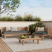 Jardin bois foncé tissu gris foncé Kilda