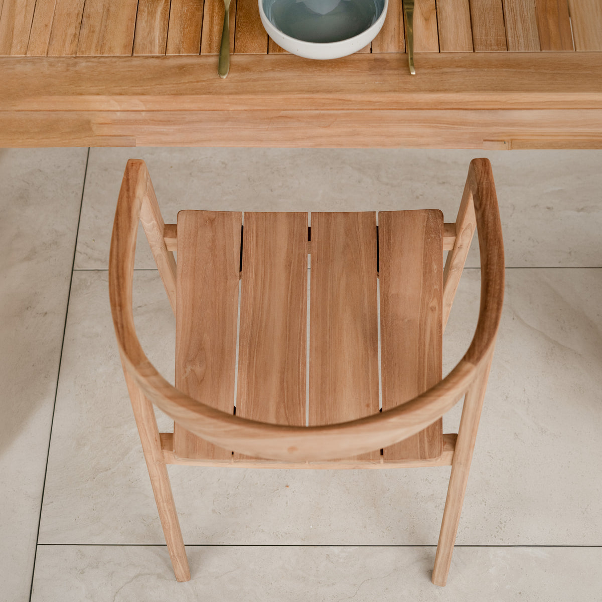 Jardin bois Kora extérieur chaise – Maison Pavane