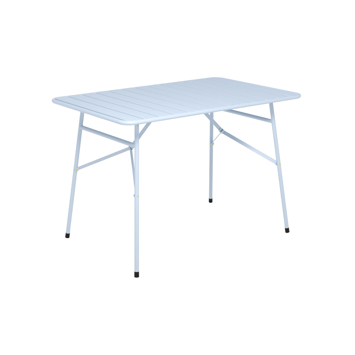 Jardin table et chaises bleu pastel métal