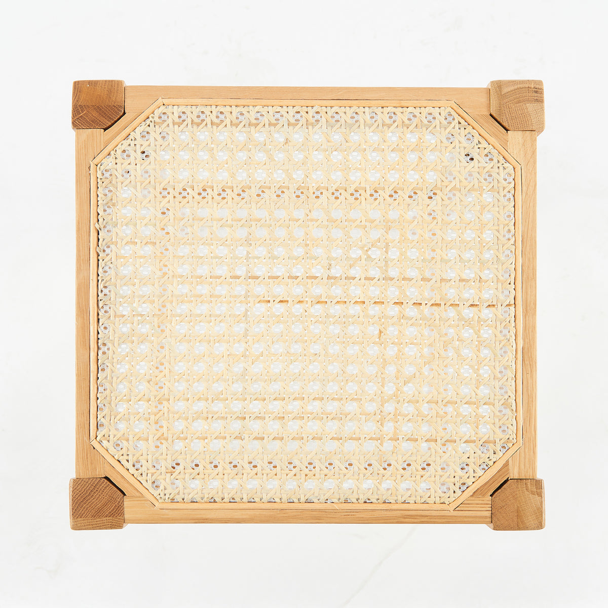 kappa tabouret de bar en bois et cannage 65 cm