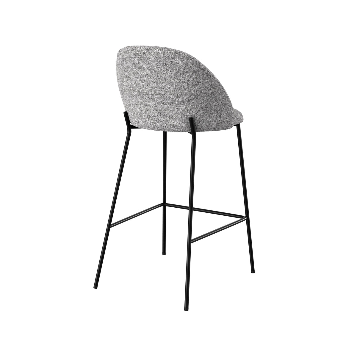 karl lotto 2 sedie da bar tessuto grigio altezza 66 cm