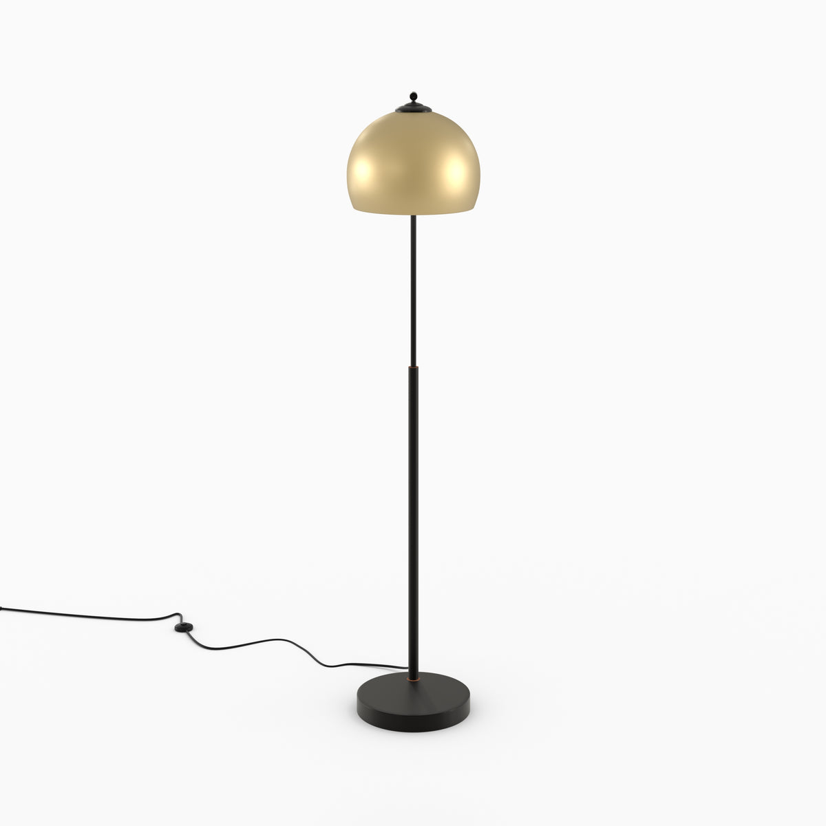lampadaire dinard dore et noir arc rdv deco