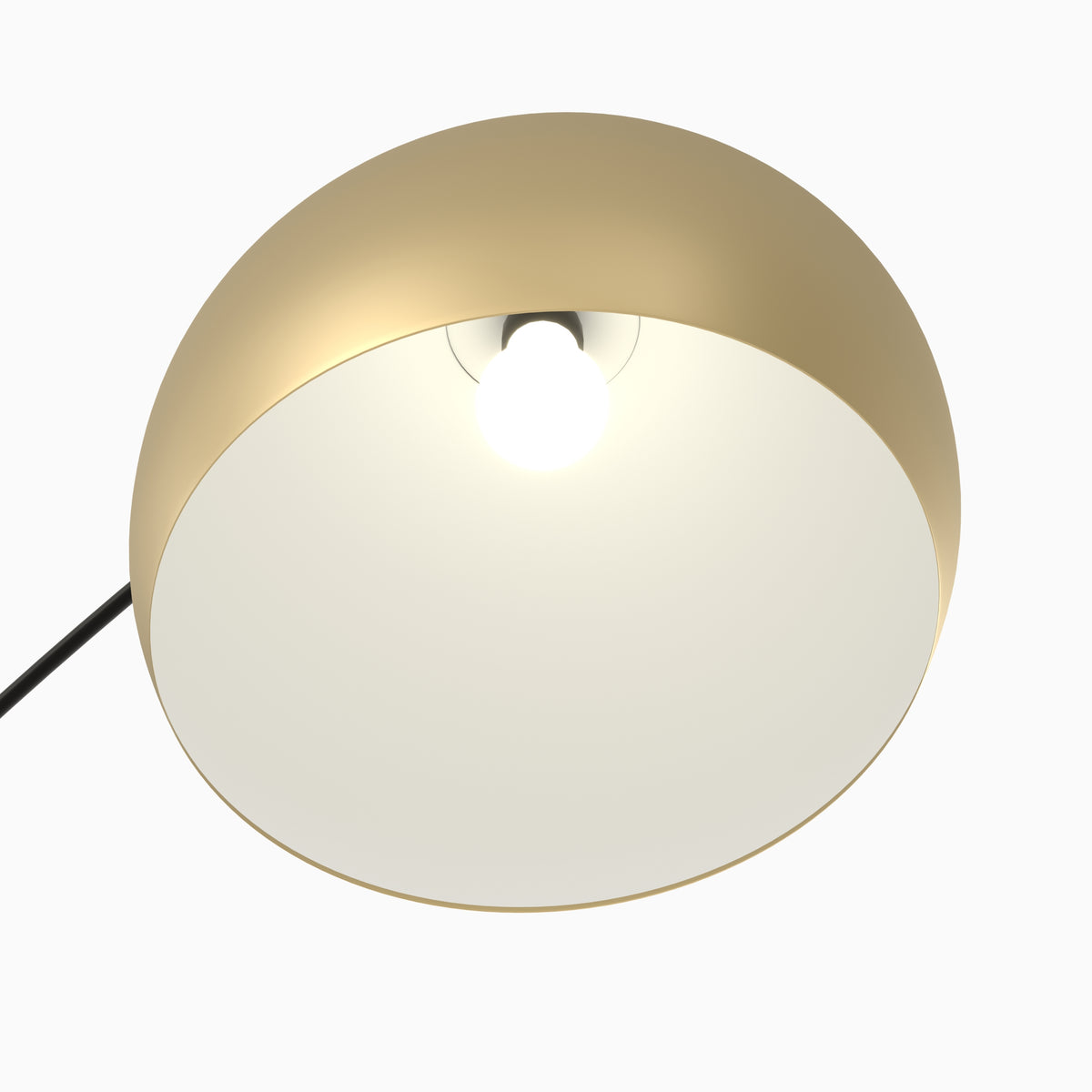 lampadaire dinard dore et pied noir arc