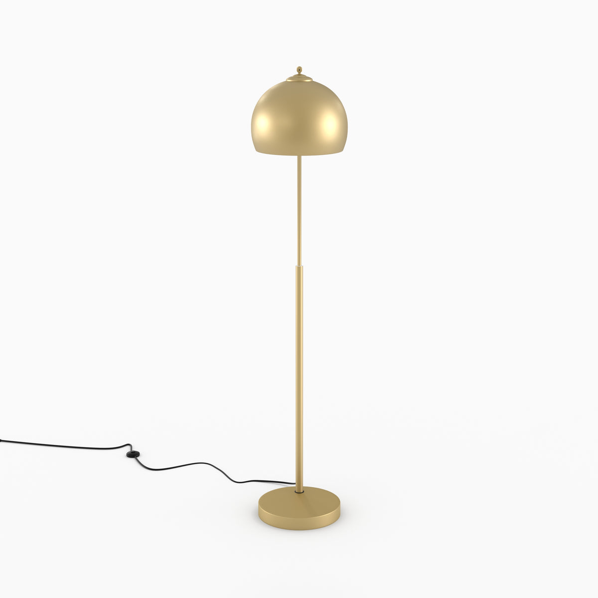 lampadaire dinard en metal couleur dore arrondi