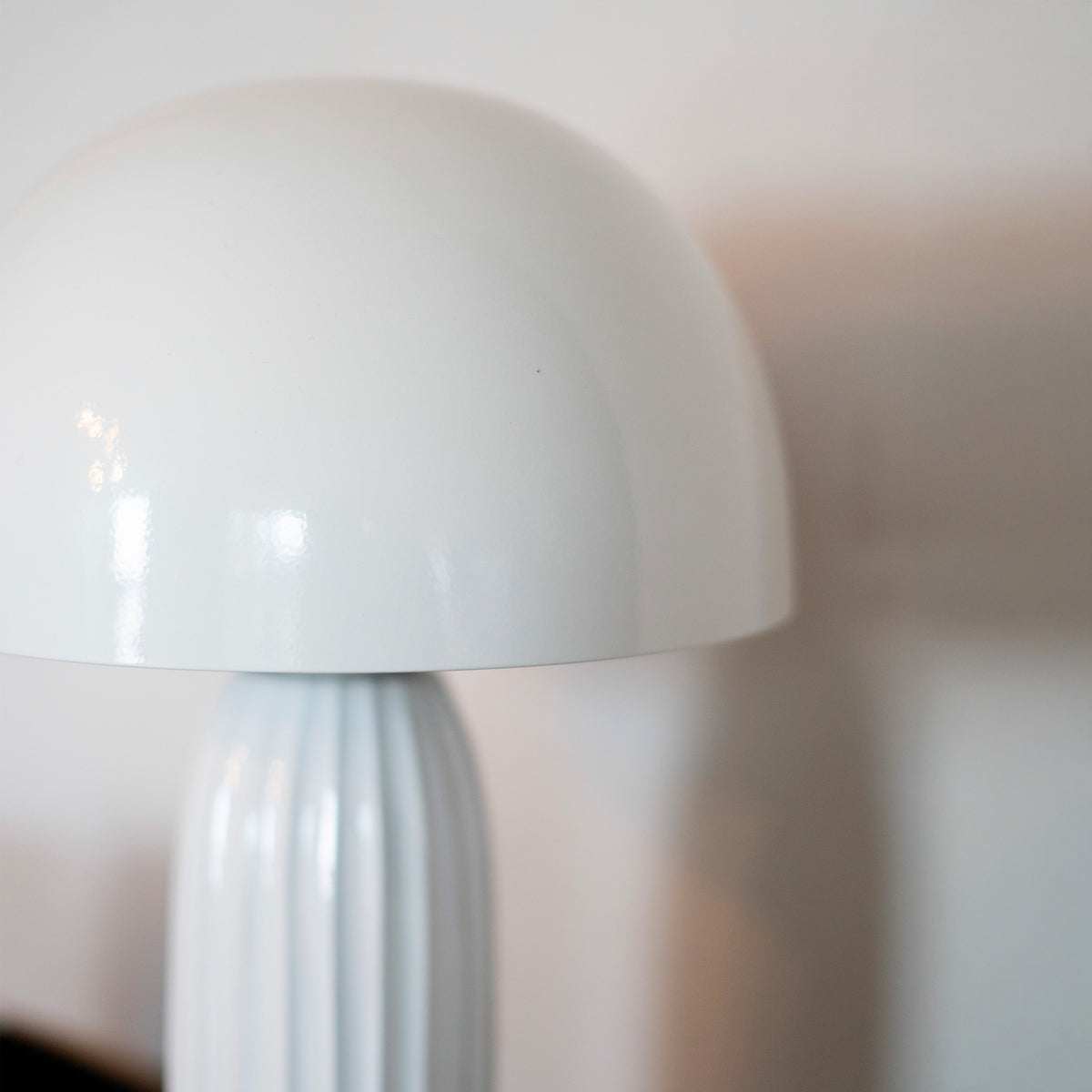 lampe a poser blanche champignon joy