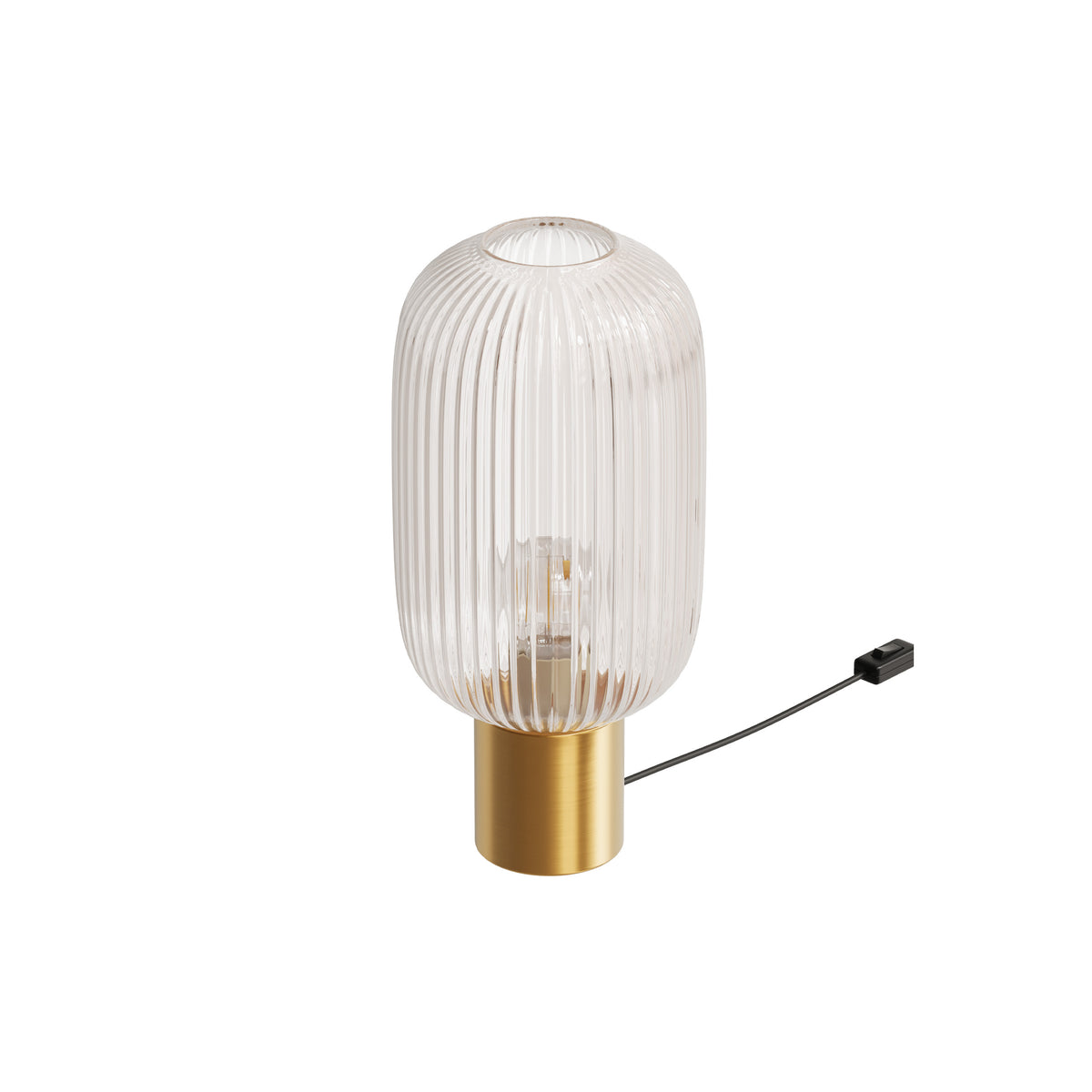 lampe a poser lou en verre cannele