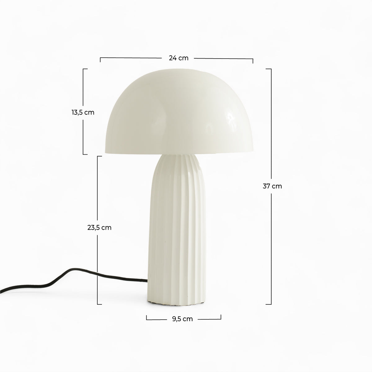 lampada fungo metallo bianco joy
