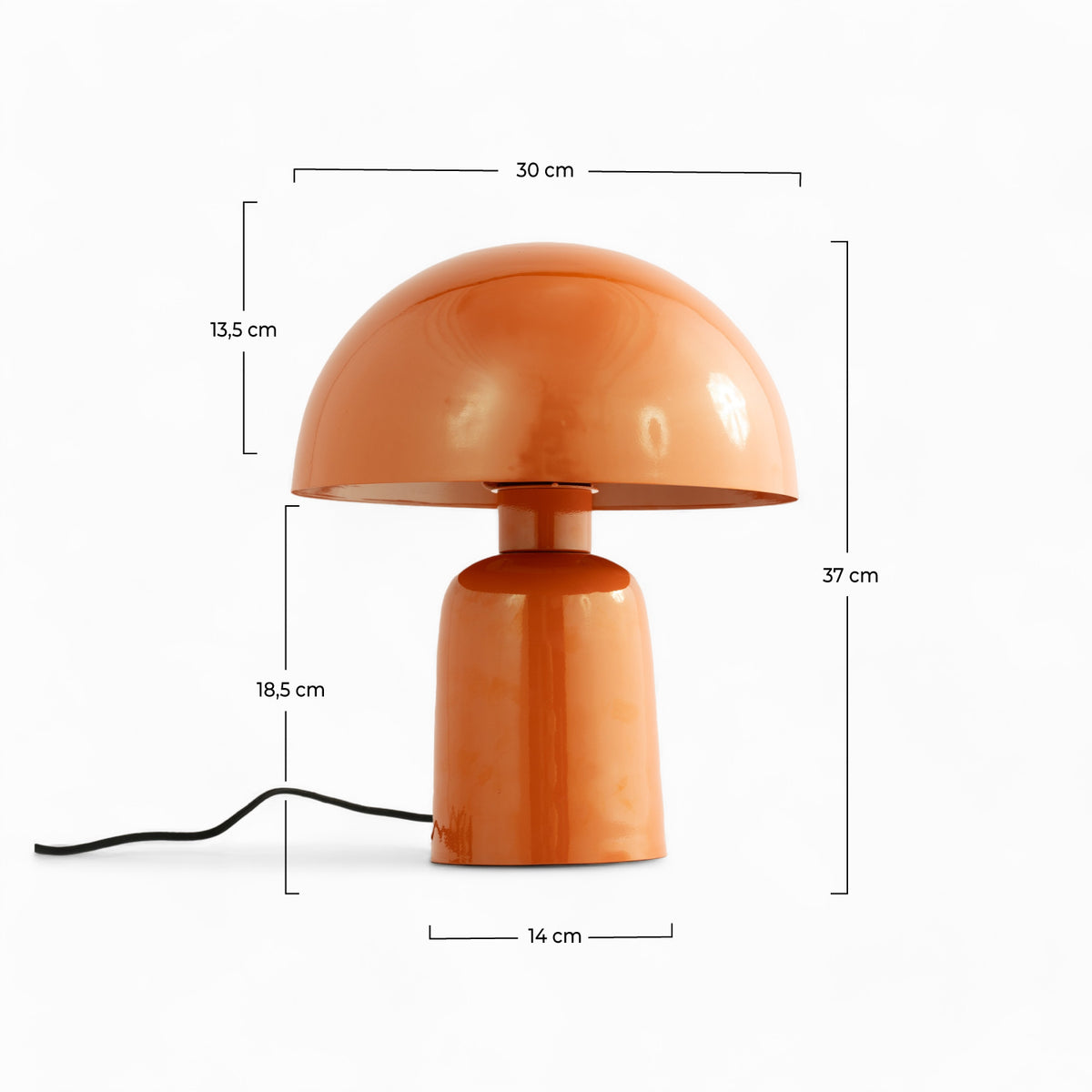lampada clara fungo arancione metallo