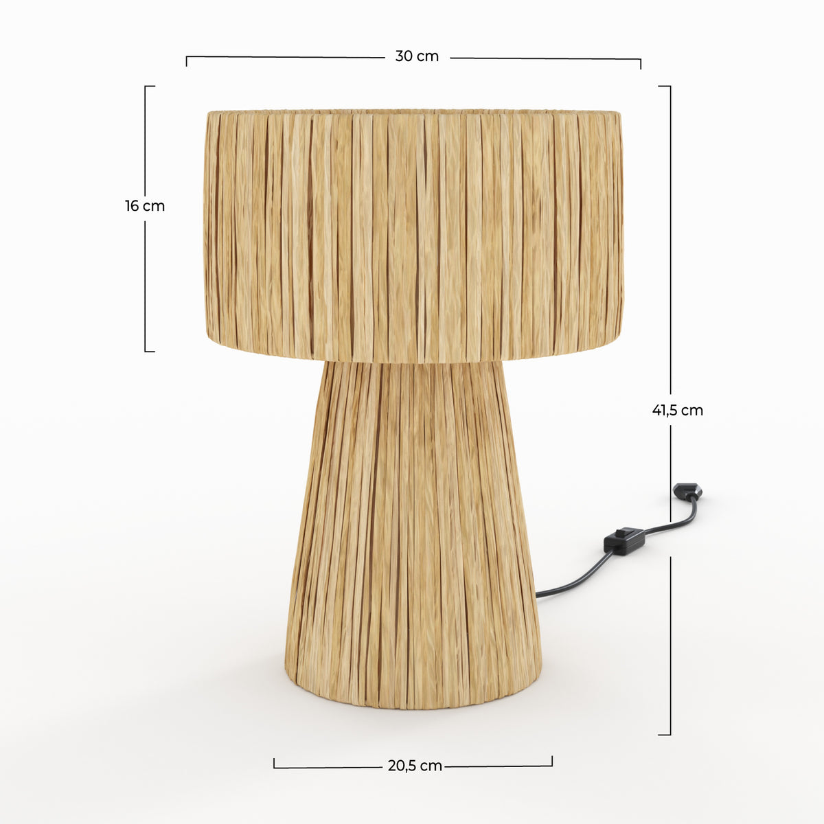 lampe decorative solea naturelle boheme palmier