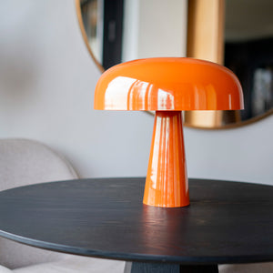 lampada arancione lucida livia fungo