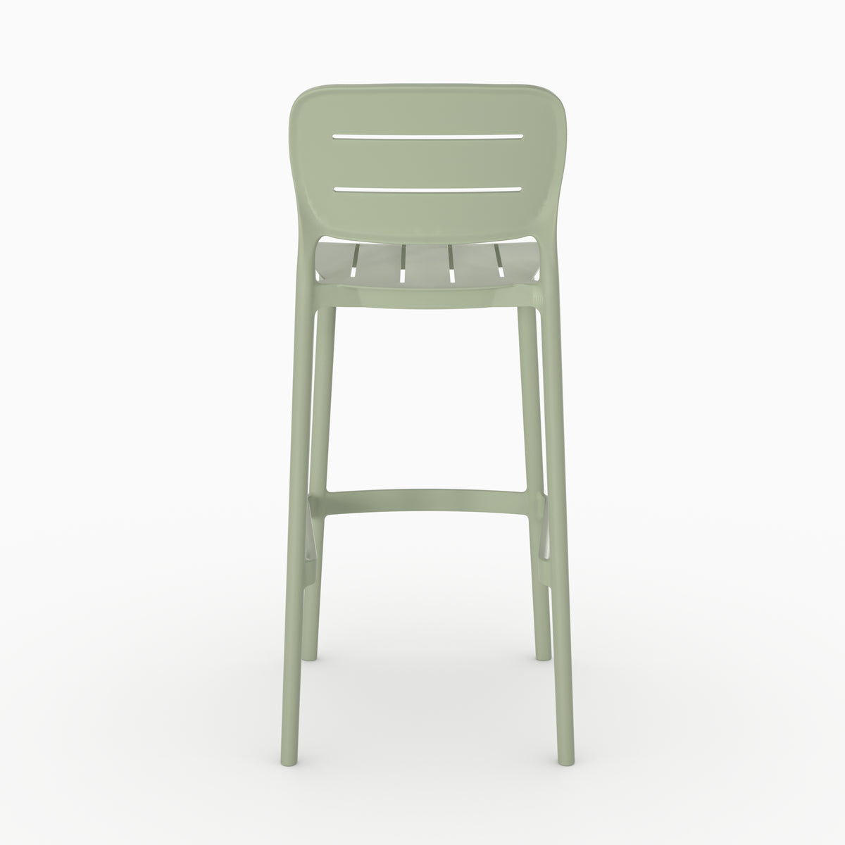 Lola chaise bar jardin 75cm vert pastel vue arrière