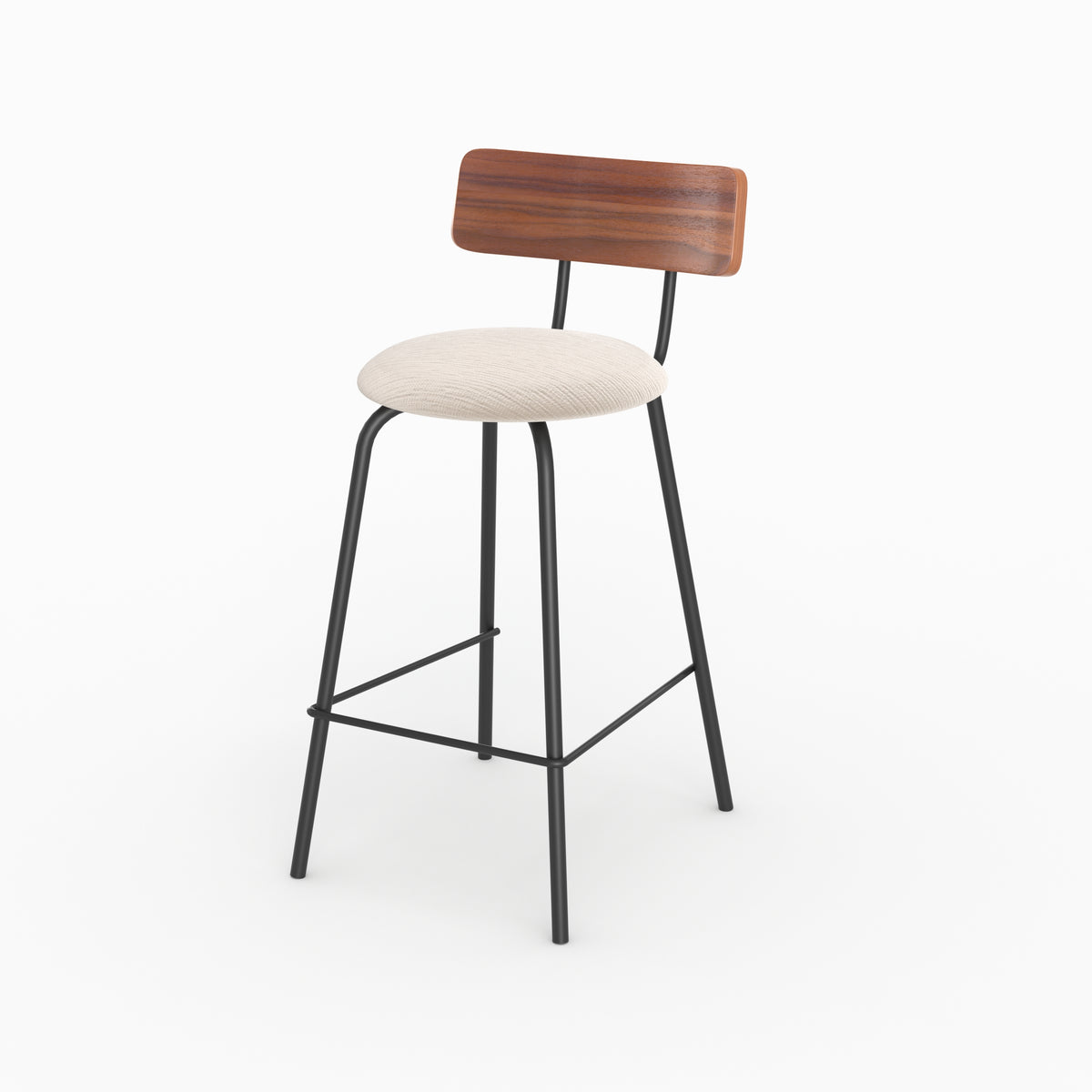lot 2 chaises alize ilot 64cm tissu beige