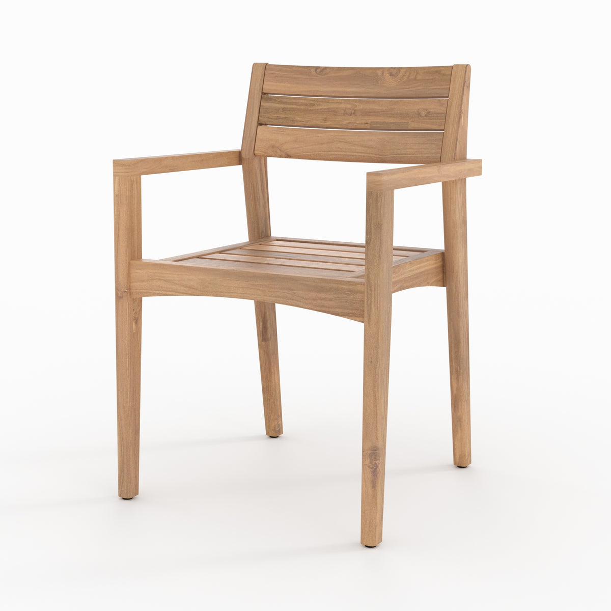 lot 2 chaises de jardin yogy en bois de teck recycle