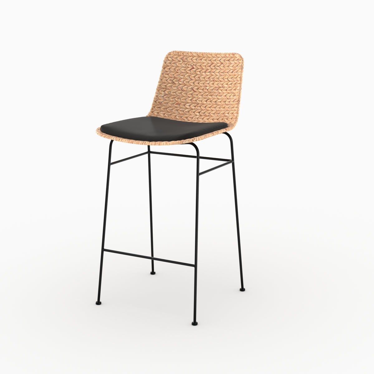 Lot 2 chaises ilot central 66cm Faro naturel bohème