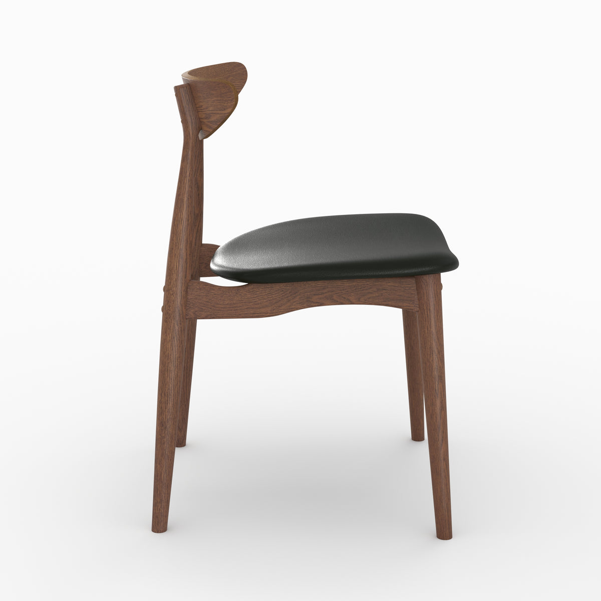 lot 2 chaises josette en cuir synthetique noir et bois d hevea