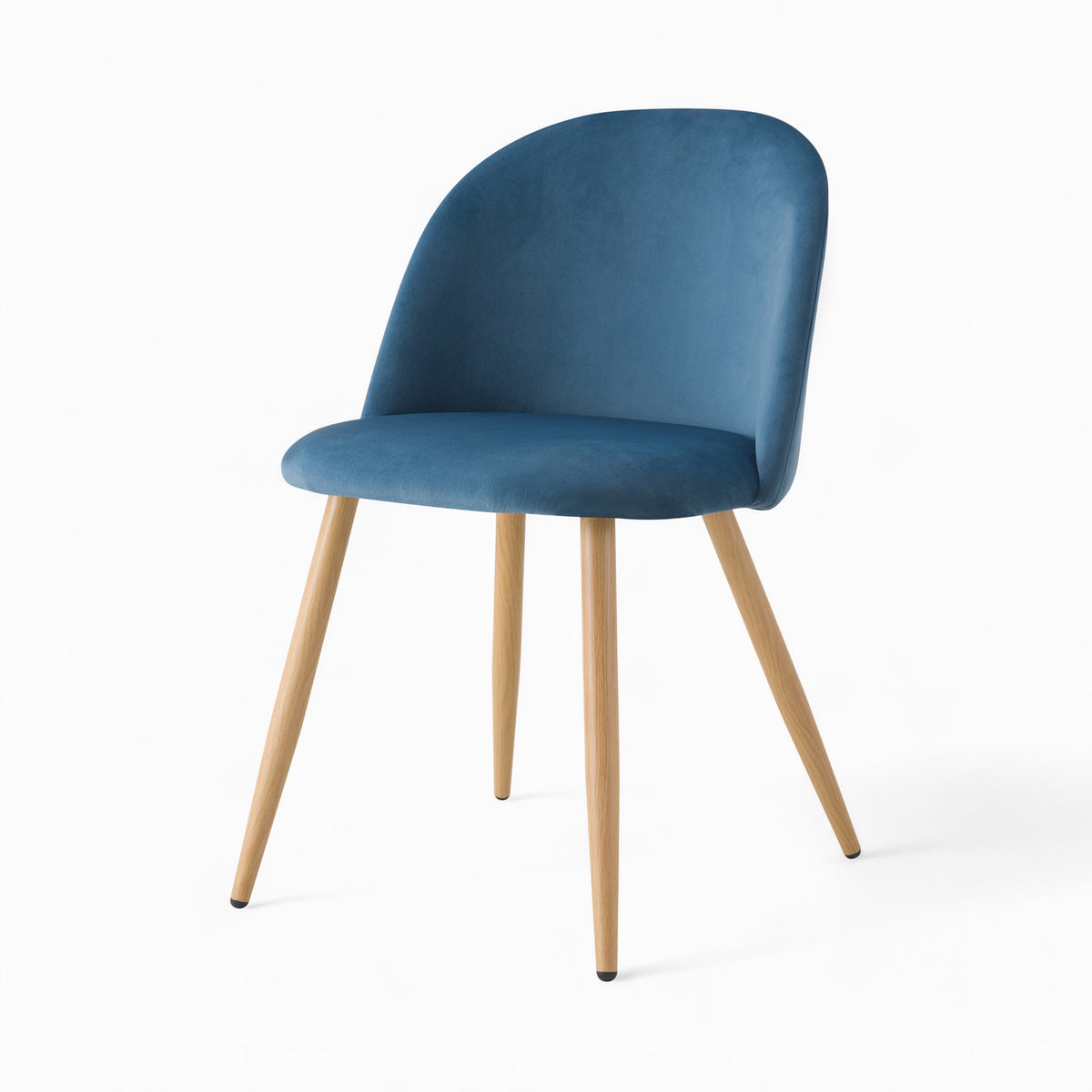 lot 4 chaises en velours bleu rose cozy_1