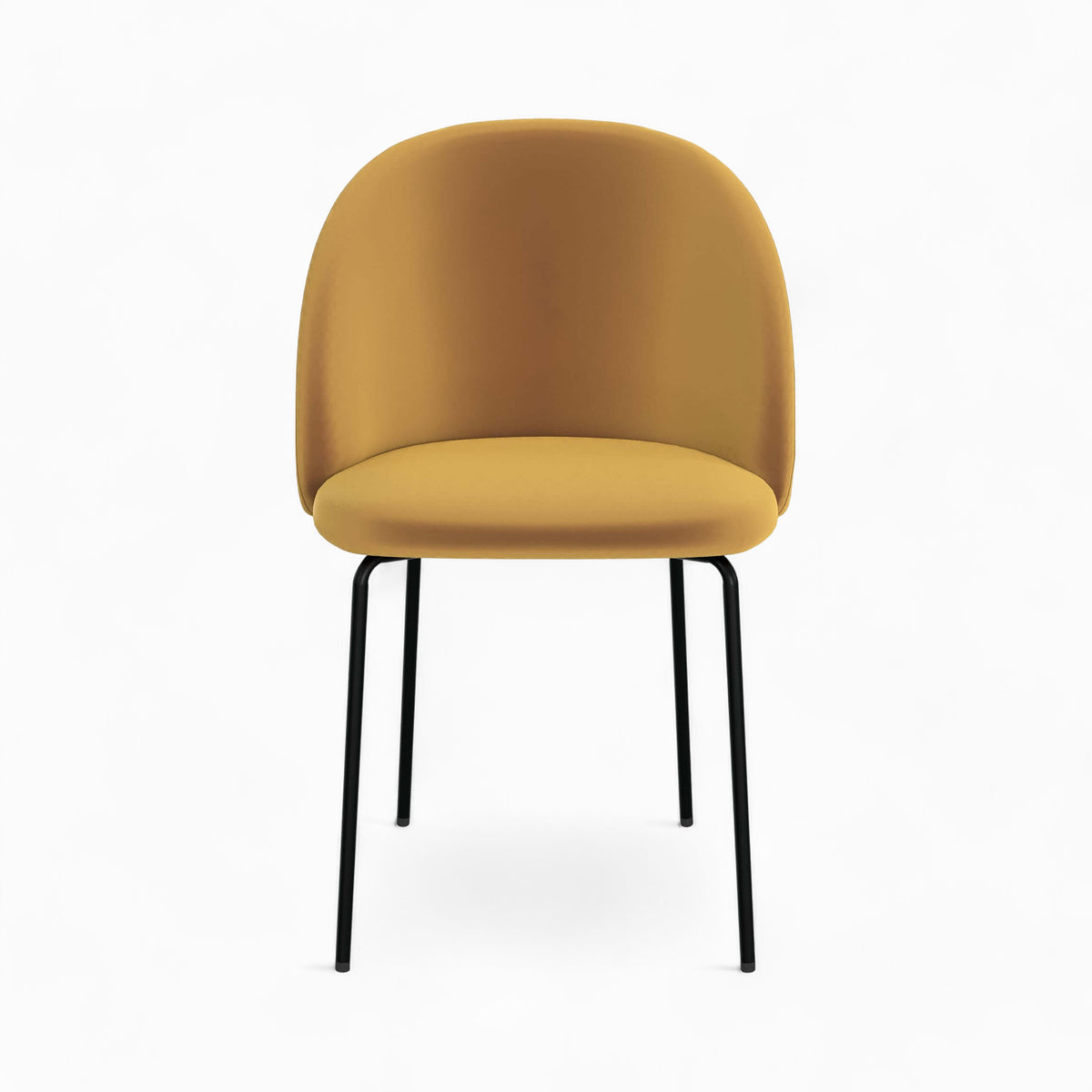 lot 4 chaises karl velours bleu et jaune
