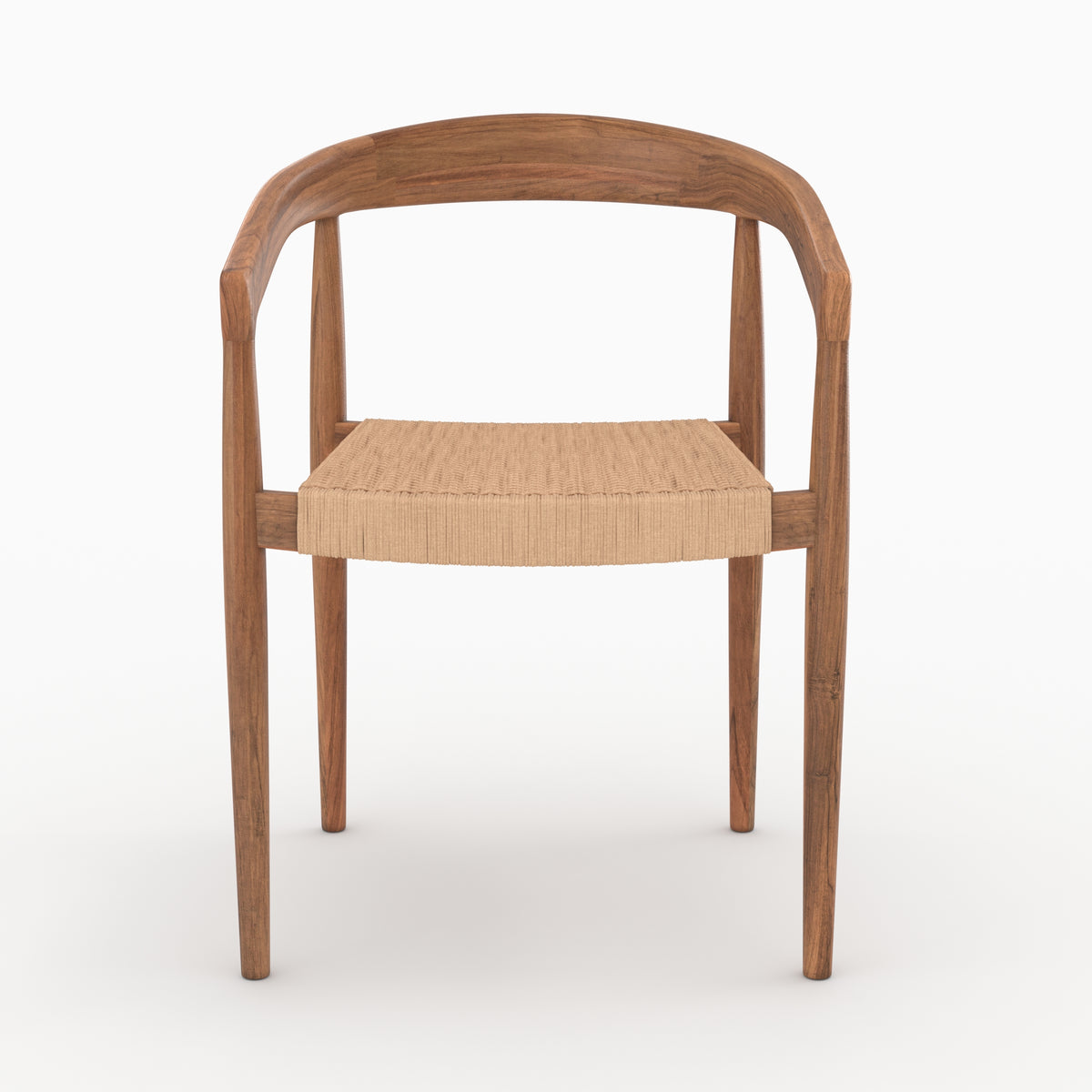 lot de 2 chaises bali bois de teck et corde synthetique