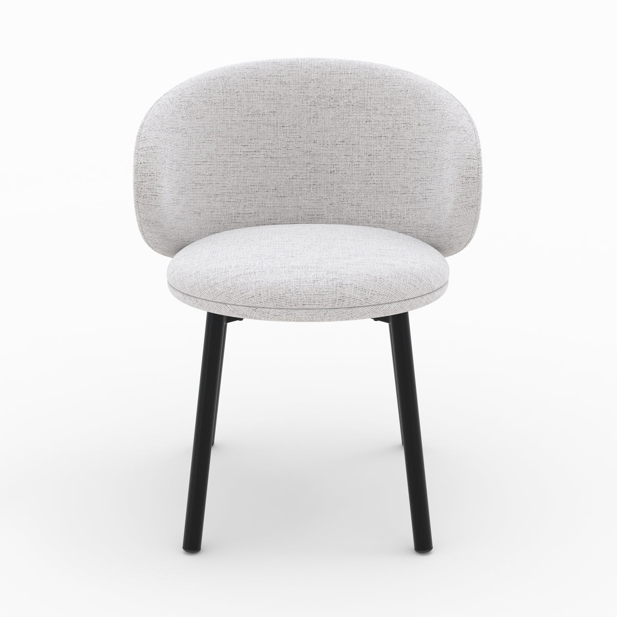 lot de 2 chaises cecilia en tissu gris tres clair chine lot de 2